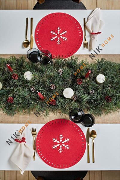 N1K Home مجموعة من قطعتين من السوبرا ذات طابع العام الجديد، طقم أدوات المائدة الأمريكية، مجموعة من حاملات الأكواب