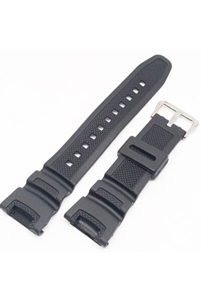 onlinekordon سوار ساعة سيليكون أسود متوافق مع Ae1100w