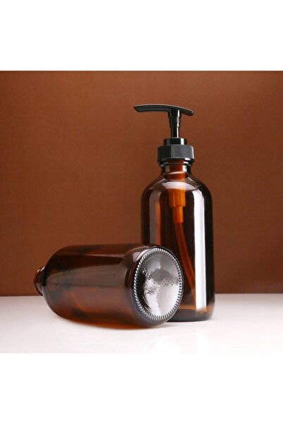 Genel Markalar 1 Adet 500ml Amber Kahverengi Cam Sıvı Sabunluk, Cam Şişe