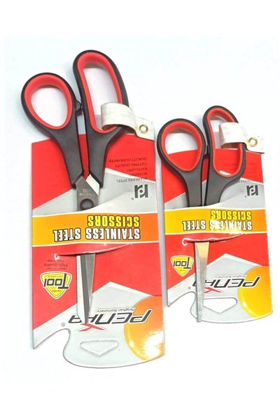TML Office Scissors 2 Pack Stainless Steel - 20 Cm & 15.5 Cm