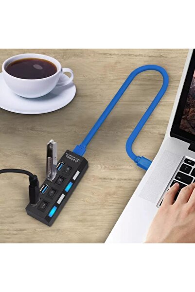 MJ TECH 4 Port Usb 3.0 Çoğaltıcı Çoklayıcı Hub - Yüksek Hız 5 Gbps