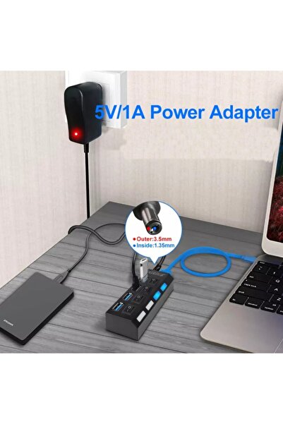 MJ TECH 4 Port Usb 3.0 Çoğaltıcı Çoklayıcı Hub - Yüksek Hız 5 Gbps