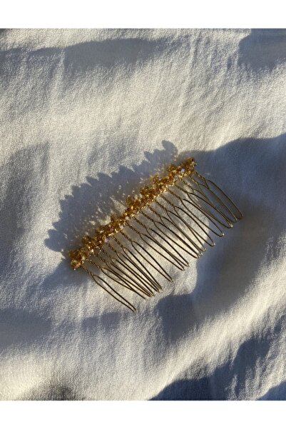 Pearly Handmade Culoarea miere Cataramă cu pieptene aurie Invitație Eveniment...