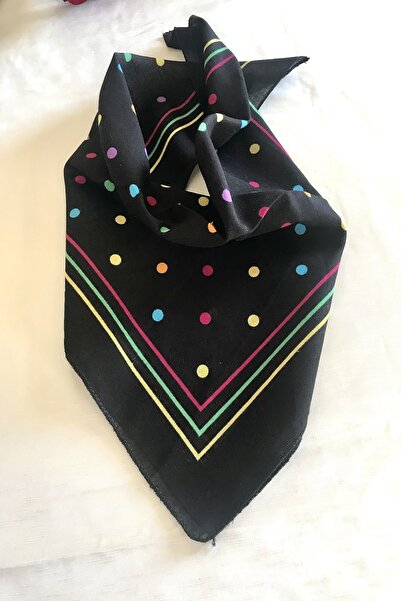 alsaccessories Γυναικεία πολύχρωμη πουά βαμβακερή μπαντάνα