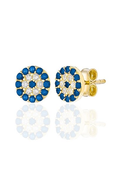 Zanaatsilver 14k Altin Kaplama Gümüş Nazar Küpe