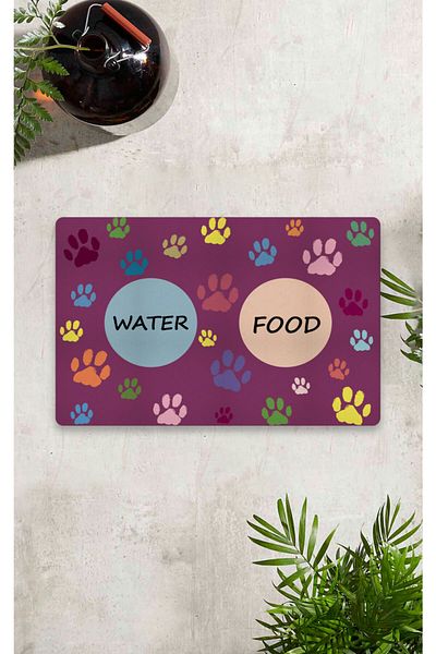 Vagonik Digital Printed 50x70cm Decorative Multi-Purpose Indoor and Outdoor Door Food Mat