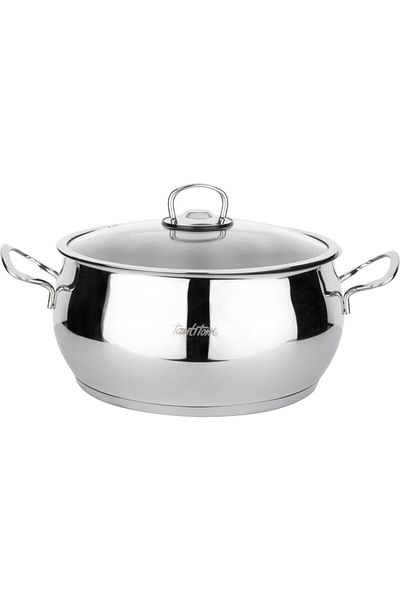 Tantitoni Basic Stainless Steel Deep Pot 22x10.2cm
