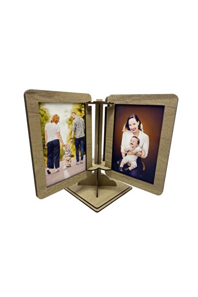 Genel Markalar Fotoğraf Çerçevesi 360 Derece Dönebilen 8 Fotoğraflı Çerçeve