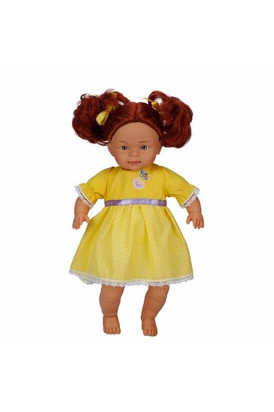 Bebelou Yellow Filled Doll with Real Face - 40 cm
