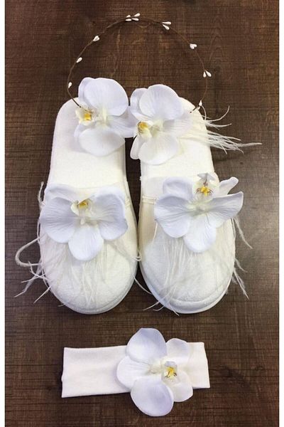 Hüner aksesuar Lohusam Furry Orchid Mother and Baby Crown Maternity Slippers Set 2020