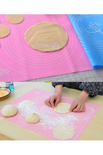 Vi Caro Silicone Dough Rolling Mat with Scale 40x50 Baklava Pastry Bread Ravioli Dough Kneading Kitchen Preparation