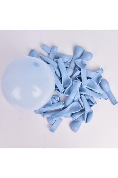 İrem Parti Dükkanı 5 Inch Macaron Balloon - Blue, Small Size, 20 Pieces