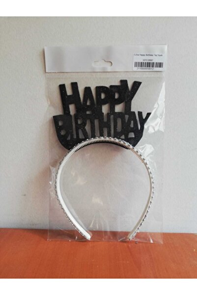 Cadde Süs Coroană de petrecere cu sclipici de culoare neagră scrisă La mulți ani