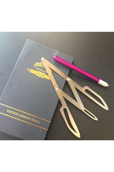 GOLDEN ARROW Altınoran Eyebrow Ruler and Microblading Pen