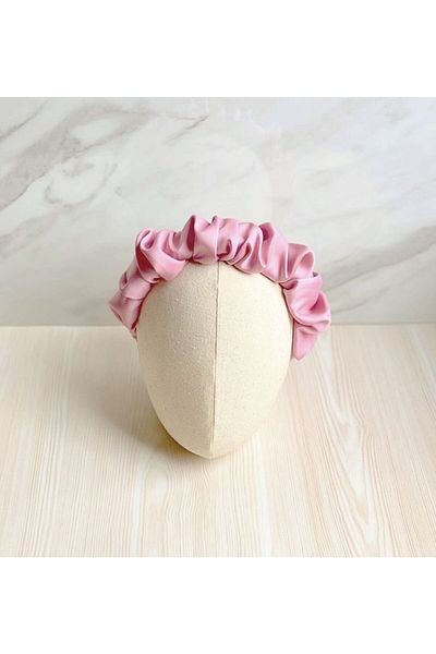 CSR AKSESUAR Bandana elastica pentru bebelusi din satin roz