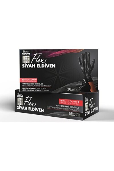 DİMAHOME Reflex Flex Eldiven 100 Lü Siyah Large Xl