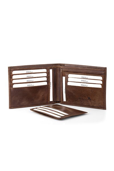 Polo Air Genuine Brown Leather Wallet