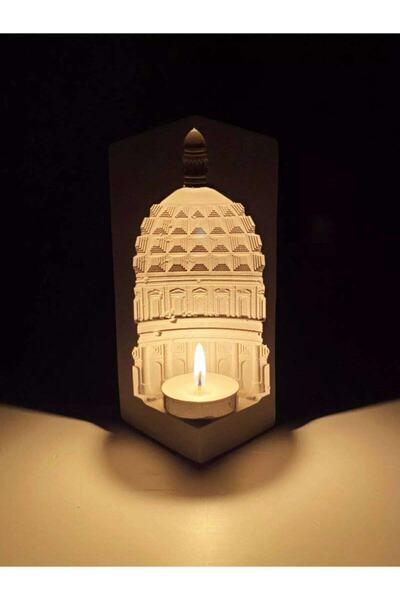 Genel Markalar Sevgililer Günü Hediyesi Sevgiliye Hediye Beyaz Katedral Ve Mihrap Mimari Mumluk