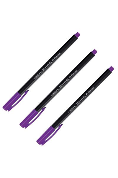 Halsa Hexaplus Fineliner Purple Fiber Tip Pen Single Piece