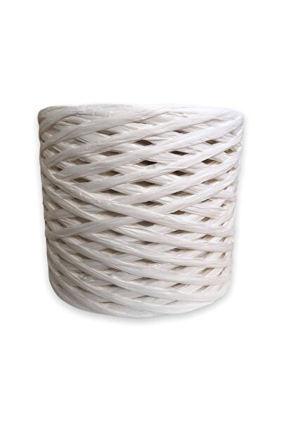 alfa tasarım atölyesi Ață de Rafia (200 grame) / Rafia albă - Culoare nr:1