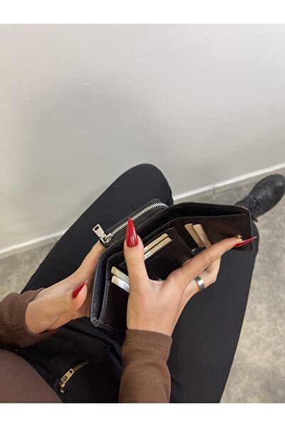 DERKON Small Convenient Genuine Leather Women's Wallet That Can Fit Into Any Bag