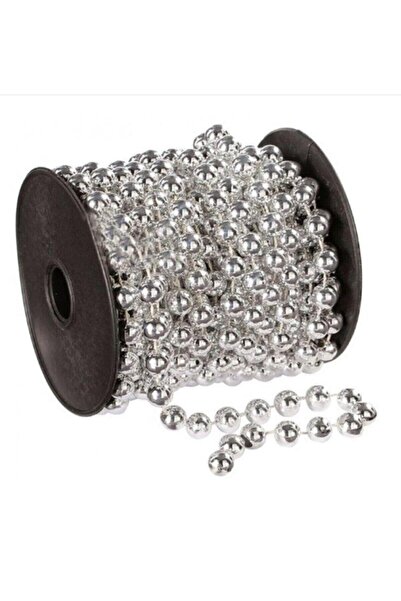 PEMBE MAVİ SÜS Ornament de lanț de argint de Anul Nou 5 metri Ornament de pin de perle Piatra de masă de Crăciun - Ornament de Anul Nou