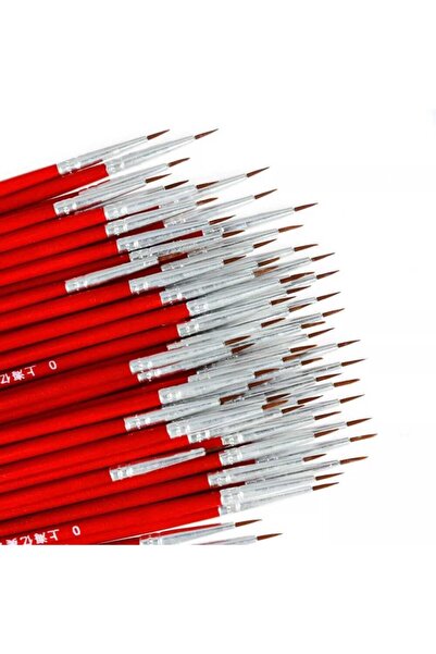 MOR SALKIM HOME Tezhip Kalem Suluboya Yağlıboya Ekstra Ince Guaj Akrilik Boyama Fırça Seti 10 Adet (0 No )