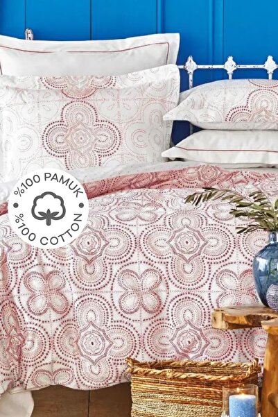 Karaca Home Anemos Kiremit %100 Pamuk Çift Kişilik Nevresim Takımı