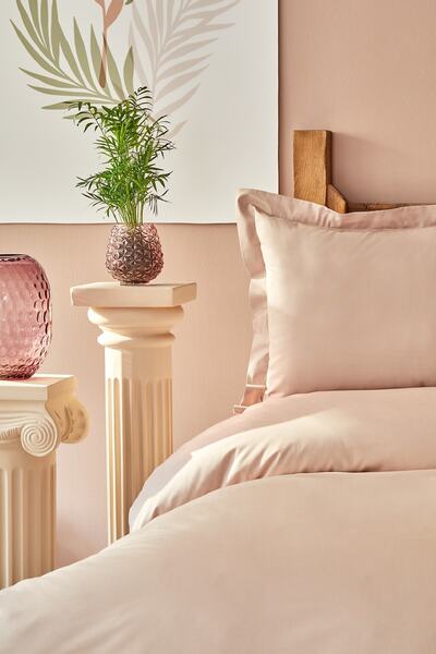 Karaca Home Back To Basic Powder 100% βαμβακερό μονό σετ κρεβατιού