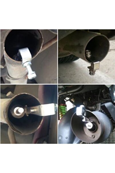 Genel Markalar Üniversal Egzoz Islık Aparatı Egzoz Ucu Turbo Sesi Large 29 Mm Krom