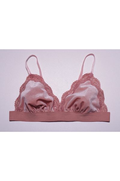 DEEP SECRET Salmon Velvet Bralet Ds200111br
