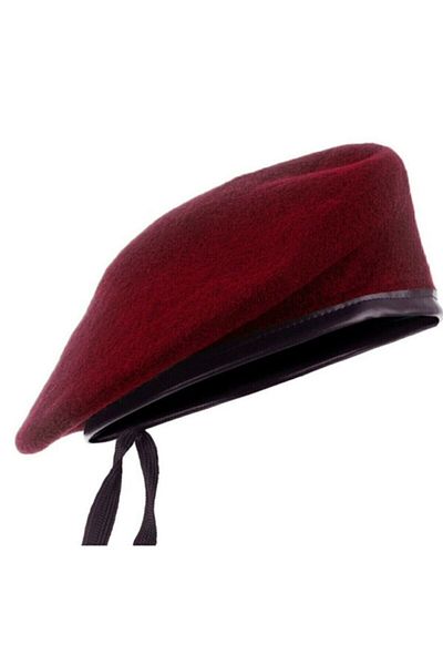 Silyon Askeri Giyim Claret Red Commando Beret - Side Beret Design