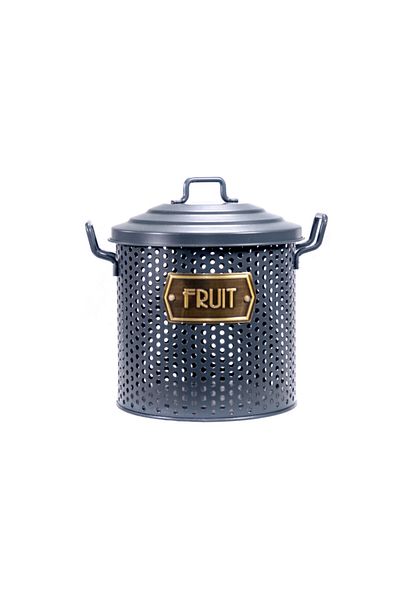 The Mia Fruit Storage Container - 30x23x23cm Space Gray By Zuri