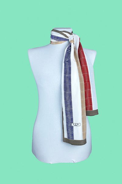 Sarar Women's Pearl Silk Patterned Scarf-Shawl 45x180 Cm