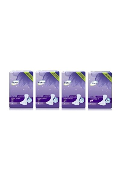 TENA Lady Maxi Night Kadın Mesane Pedi 4 Paket 12 Lik 48 Adet