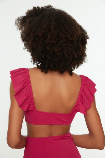 Trendyol Collection Φούξια μπικίνι με βολάν