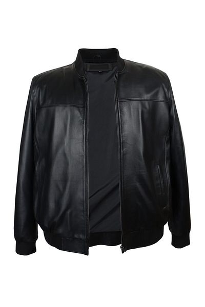 marufshop Men's Large Size Oversize Furry Genuine Leather Coat (Size Information is in Description Section)