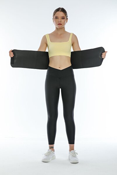 ALTIS Nb 124 Siyah Termal Sauna Kemer & Bel Korsesi (25 Cm)