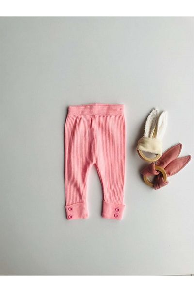 NUNU BABY Ribbed Knitwear Leggings Pink