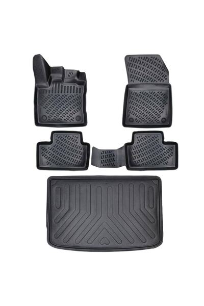 Rizline Renault Captur 2021 Sonrası Uyumlu 3d Paspas Ve Üst Bagaj Havuzu Seti