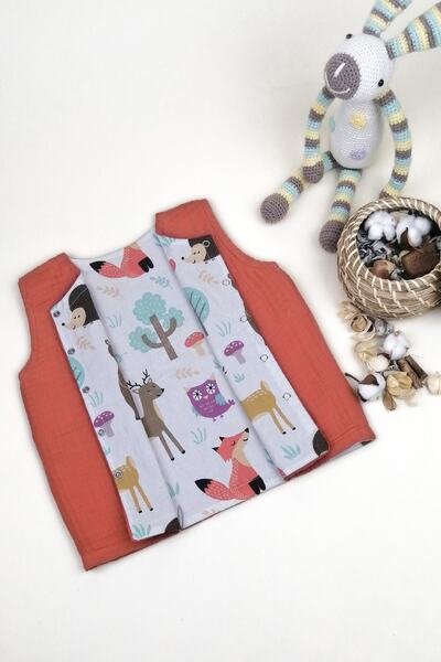 la mure baby 100% Organic Muslin Baby & Kids Vest Two-Way