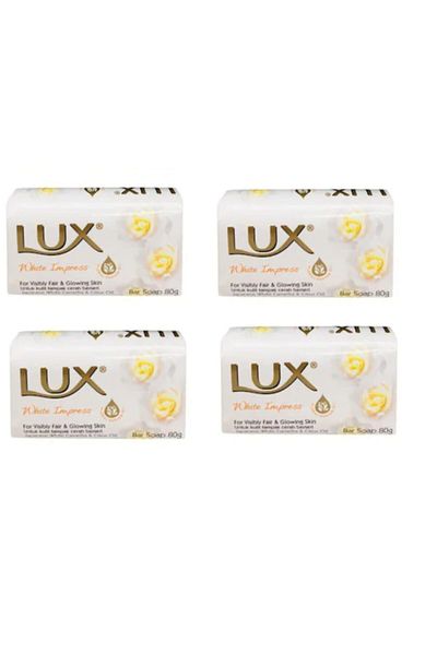 LUX Soap White Impress 80 Gr X 4 Pieces