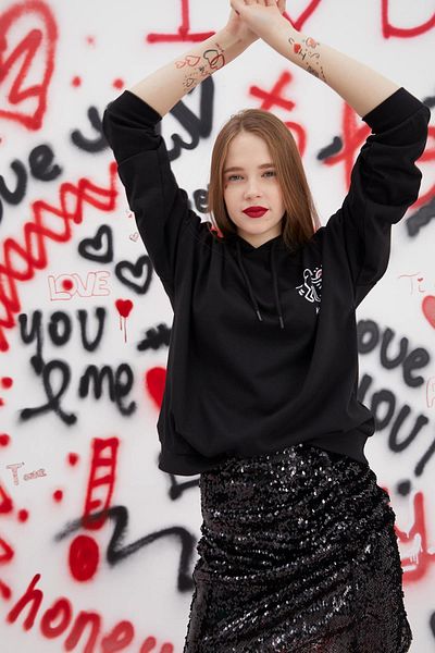 DeFacto Keith Haring Oversize Fit суичър с качулка