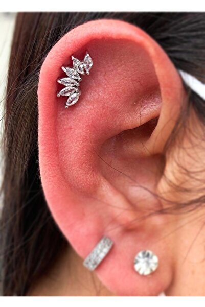 Arescollection Cerrahi Çelik Tragus Helix Kıkırdak Piercingi
