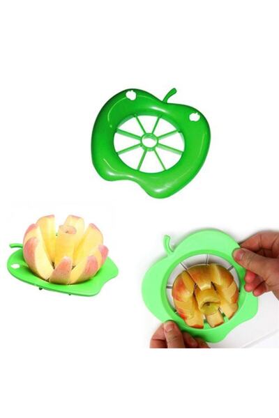 Genel Markalar Tek Hamlede Elma Şeklinde Plastik Tutacaklı Metal Elma Dilimle...