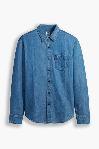 Levi's Sunset 1 Pkt Slim Cotton Mid Orta Indigo Erkek Gömlek