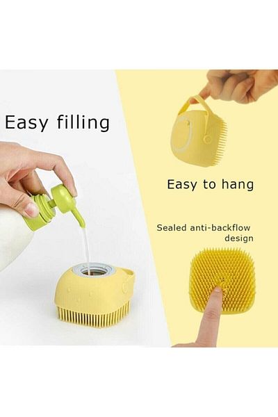 Maxi Life Maxilife Bath Shower Pouch Soap Shower Gel with Tank Massage Brush Washcloth Pouch