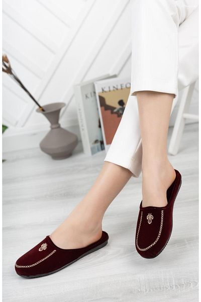 StWenn Women's Home Slippers Winter Indoor Soft Comfortable Slippers Embroidered Dowry Bundle Slippers