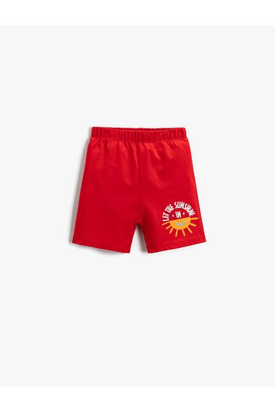 Koton Printed Waist Shorts Cotton