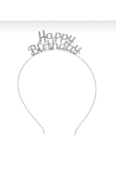 Genel Markalar Taç Happy Bırthday Metal Gümüş 1 Adet
